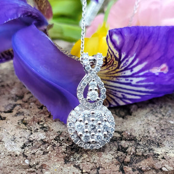 10k White Gold .50 CTW Diamond Infinity Pendant DPD-26744